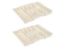 Engelland Besteckkasten Ausziehbar 8 Fächer Beige Kunststoff Bild 2