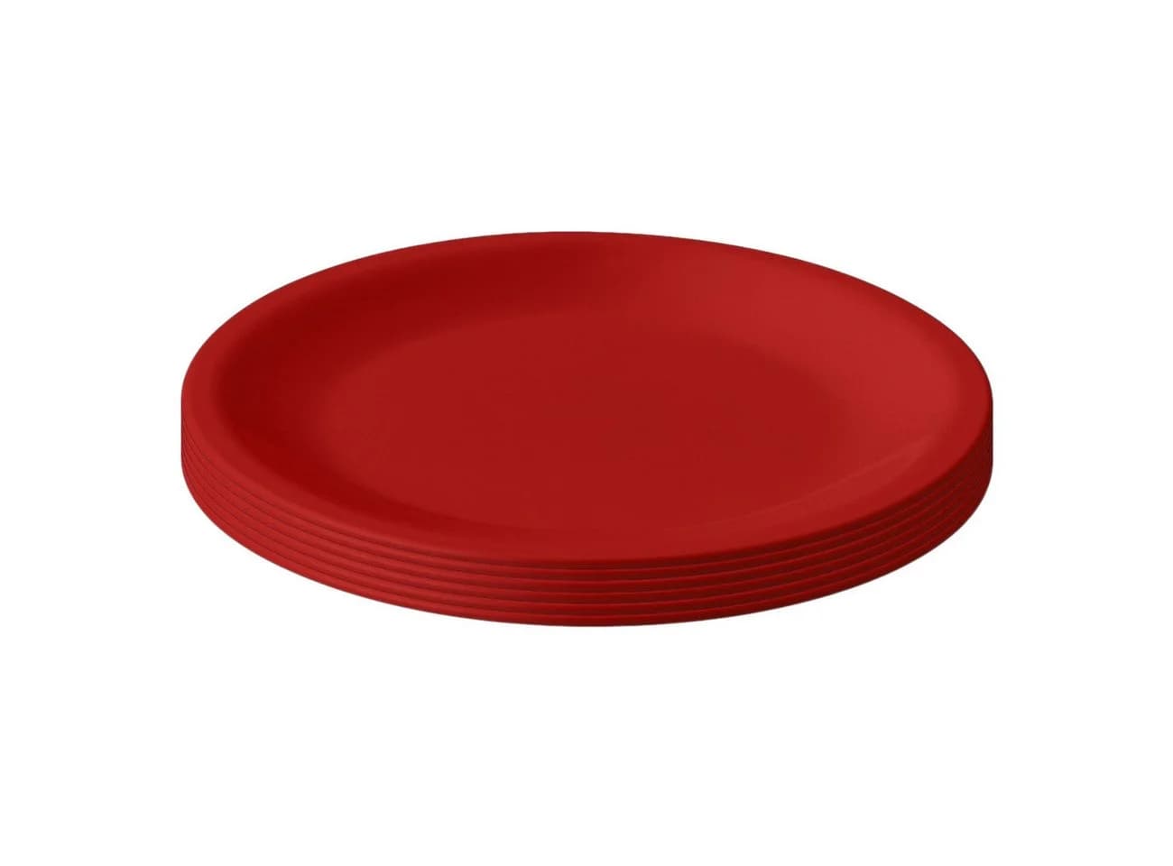 Engelland Plastikteller 6-tlg. Rot BPA-frei Mikrowellenfest - Bild 2
