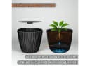 Engelland Blumentopf Pflanztopf mit Drainagesystem, 3D-Wellenoptik, UV-resistent Bild 4