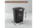 Engelland Mülleimer mit Deckel und Pedal 25L Grau Soft-Close Bild 1