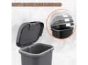 Engelland Mülleimer mit Deckel und Pedal 25L Grau Soft-Close Bild 4
