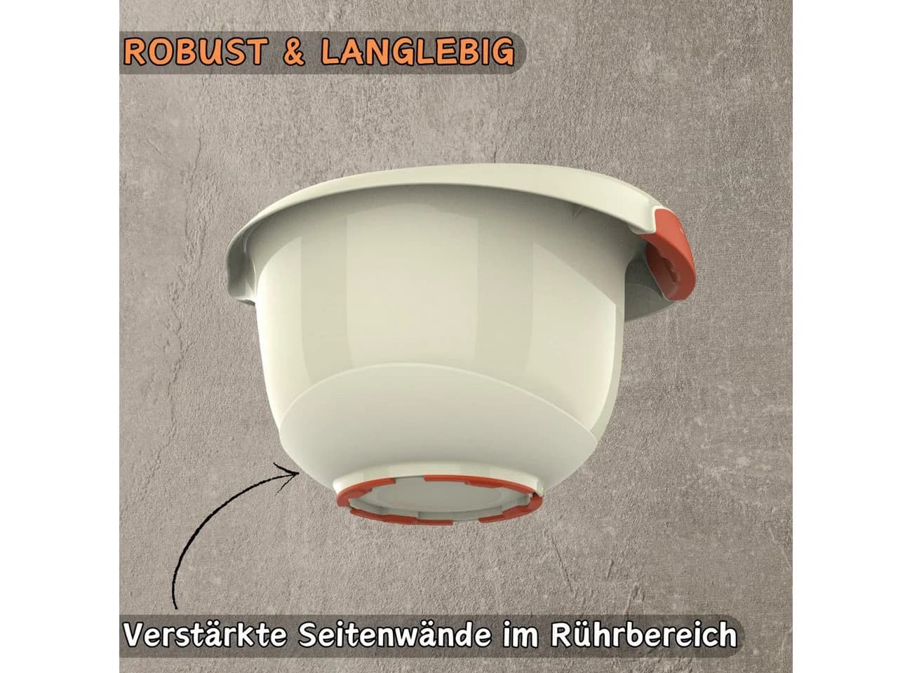Engelland Rührschüssel 3er Set Grün Kunststoff Stapelbar - Bild 4