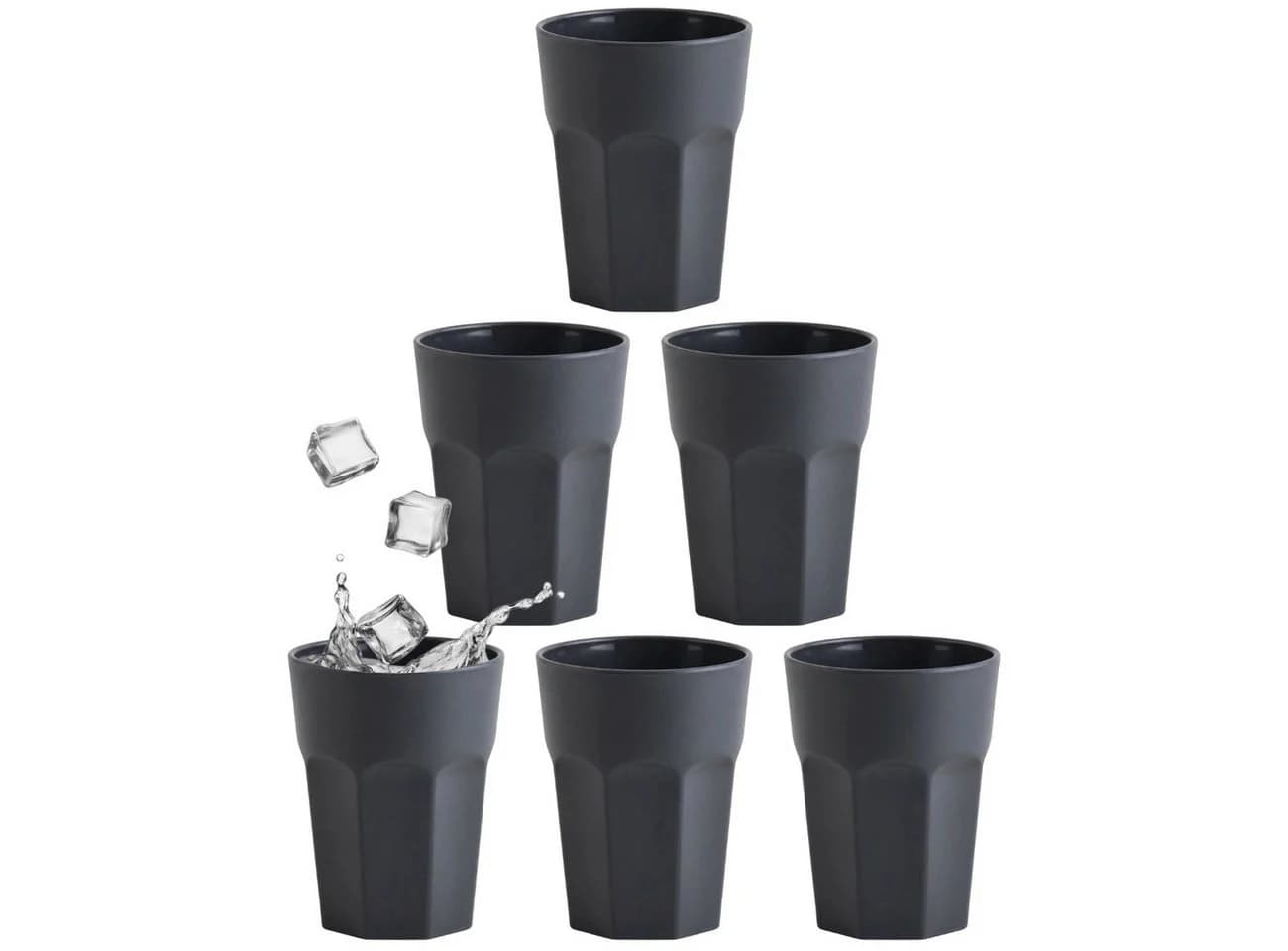 Engelland Mehrwegbecher 6-tlg. Kunststoff Pastell Grau 250 ml - Bild 2