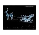 Gartenpirat LED Dekofigur Rentier mit Schlitten 216 LED Weihnachtsdeko für außen Bild 1
