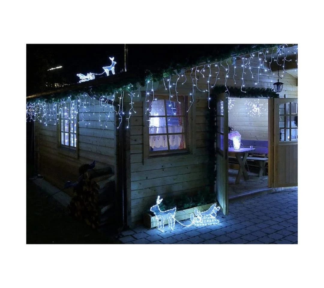 Gartenpirat LED Dekofigur Rentier mit Schlitten 216 LED Weihnachtsdeko für außen - Bild 3