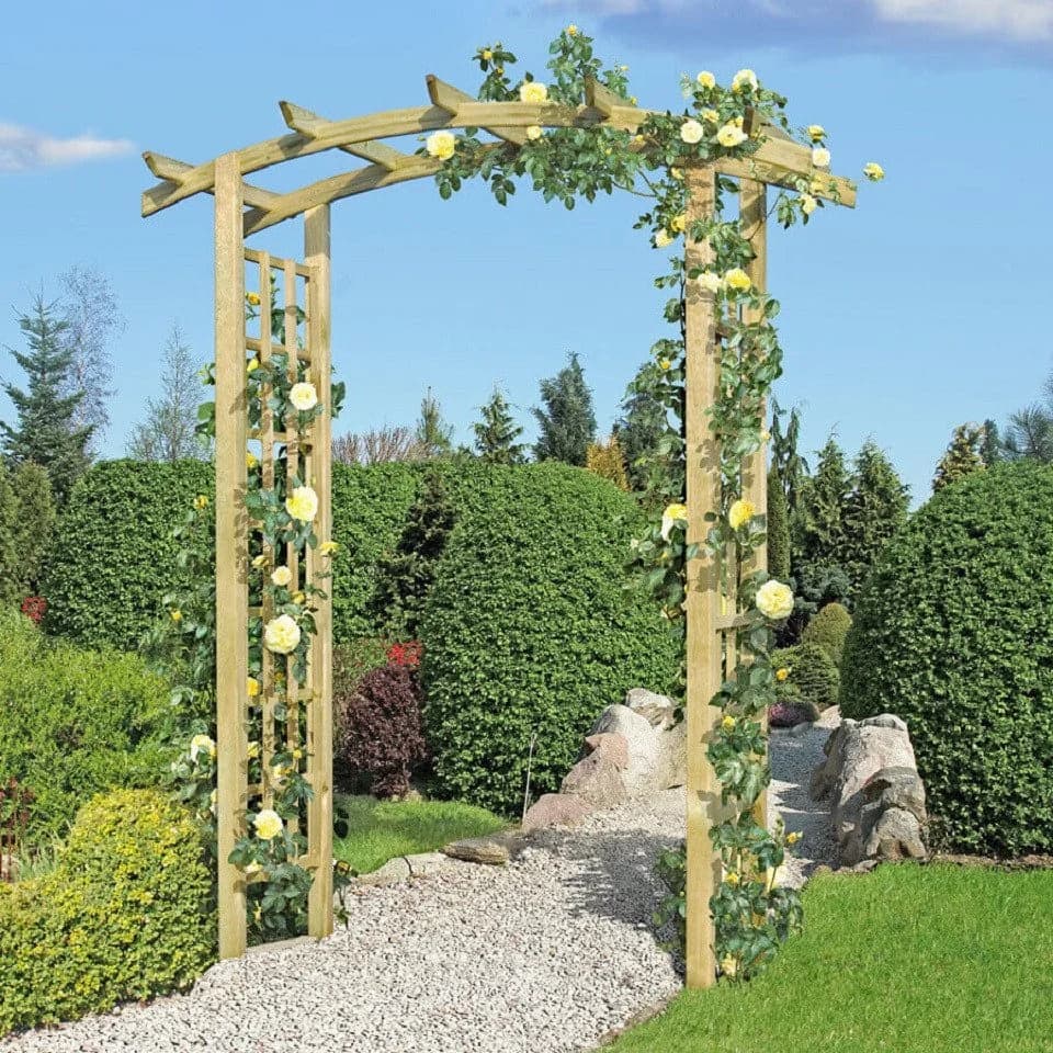 Gartenpirat Pergola Torbogen aus Holz mit Rankgitter - Bild 2