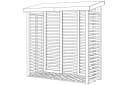 Gartenpirat Kaminholzregal Hylla Lärchenholz 200x75x200 cm mit Rückwand Bild 4