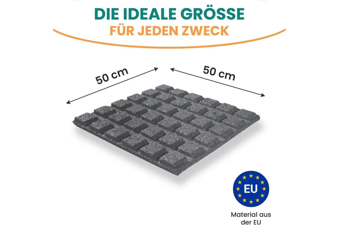 Gartenpirat Fallschutzmatte 50x50 cm Recyceltes Gummi