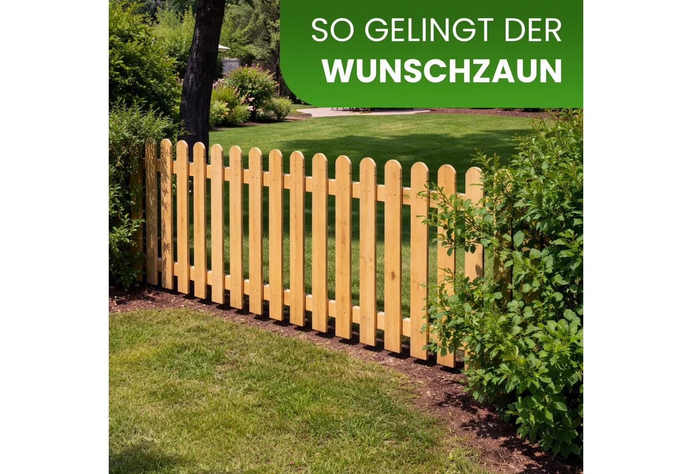 Gartenpirat Gartenzaun aus Zaunlatten Lärche 180 cm - Bild 3