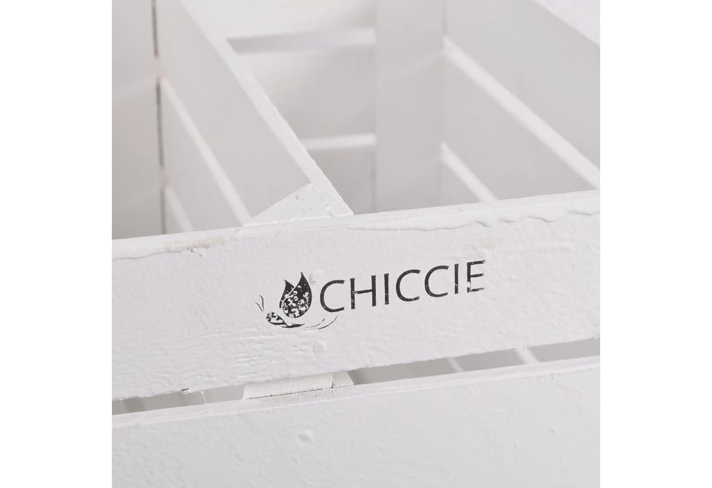 CHICCIE Holzkiste Langes Regal Weiß 3er Set - Bild 4