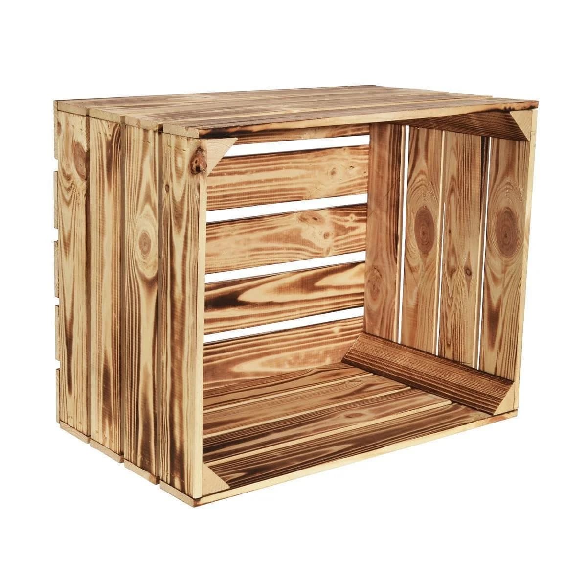 CHICCIE Holzkiste Geflammt 50x40x30cm - Set 4 St - Bild 2