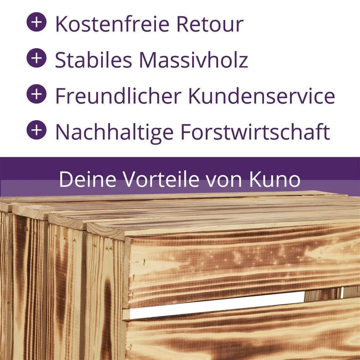 CHICCIE Holzkiste Geflammt 50x40x30cm - Set 4 St - Bild 3