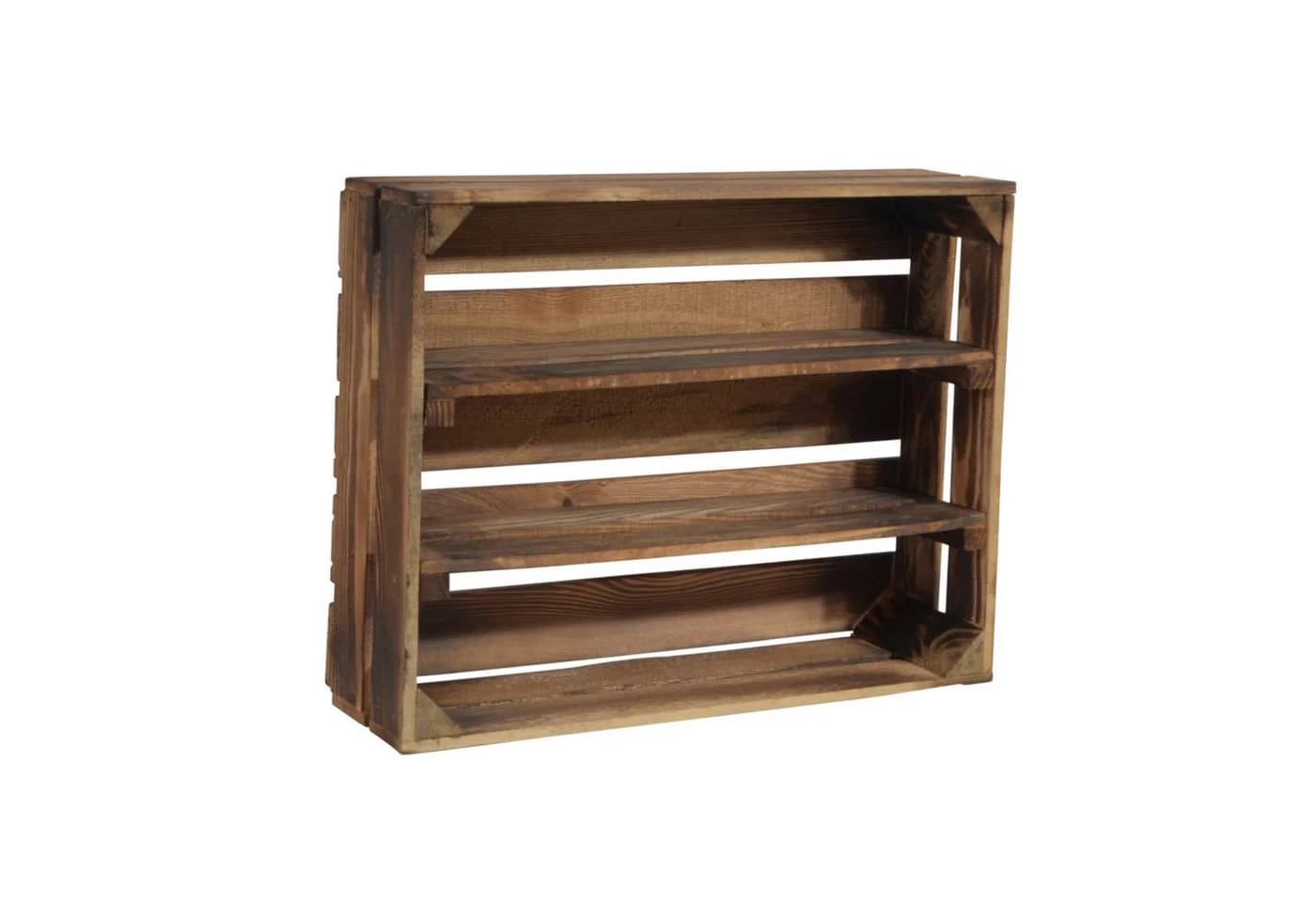 CHICCIE Holzkiste Holzregal Geflammt Braun - Bild 2