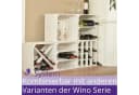 CHICCIE Weinregal Wino Flaschenregal aus Holz Weiß 2-tlg. Bild 1