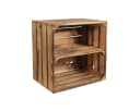 CHICCIE Weinregal Wino Flaschenregal aus Holz Geflammt Braun Bild 2