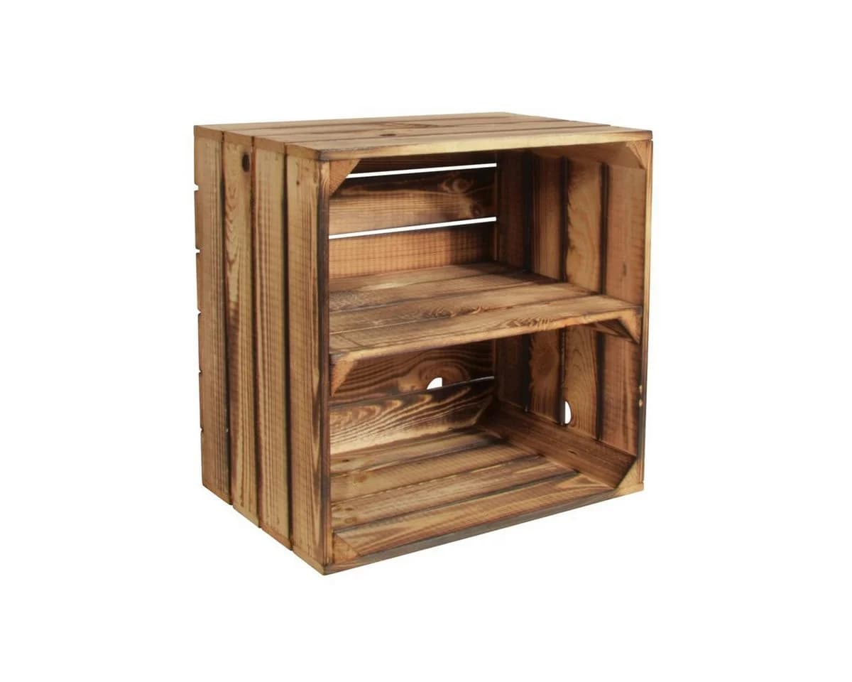 CHICCIE Weinregal Wino Flaschenregal aus Holz Geflammt Braun - Bild 2