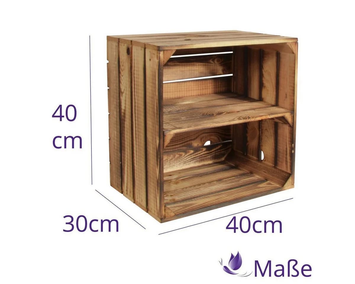 CHICCIE Weinregal Wino Flaschenregal aus Holz Geflammt Braun - Bild 3