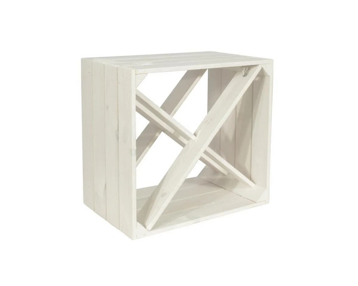 CHICCIE Weinregal Wino Weiß Holz X-Design - Bild 2