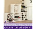 CHICCIE Weinregal Wino Flaschenregal aus Holz Weiß Bild 1