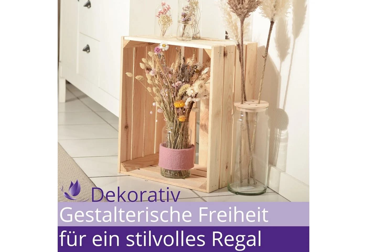 CHICCIE Holzkiste Noa Natur 3er Set Beige - Bild 3
