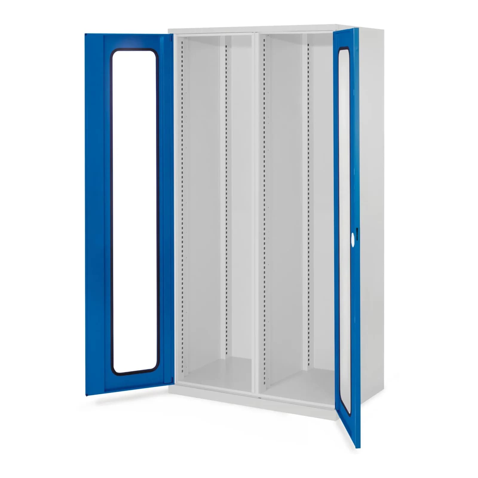Kappes Schwerlastschrank Leergehäuse Mod. 50 RAL 7035/5010 Sichtfenstertüren