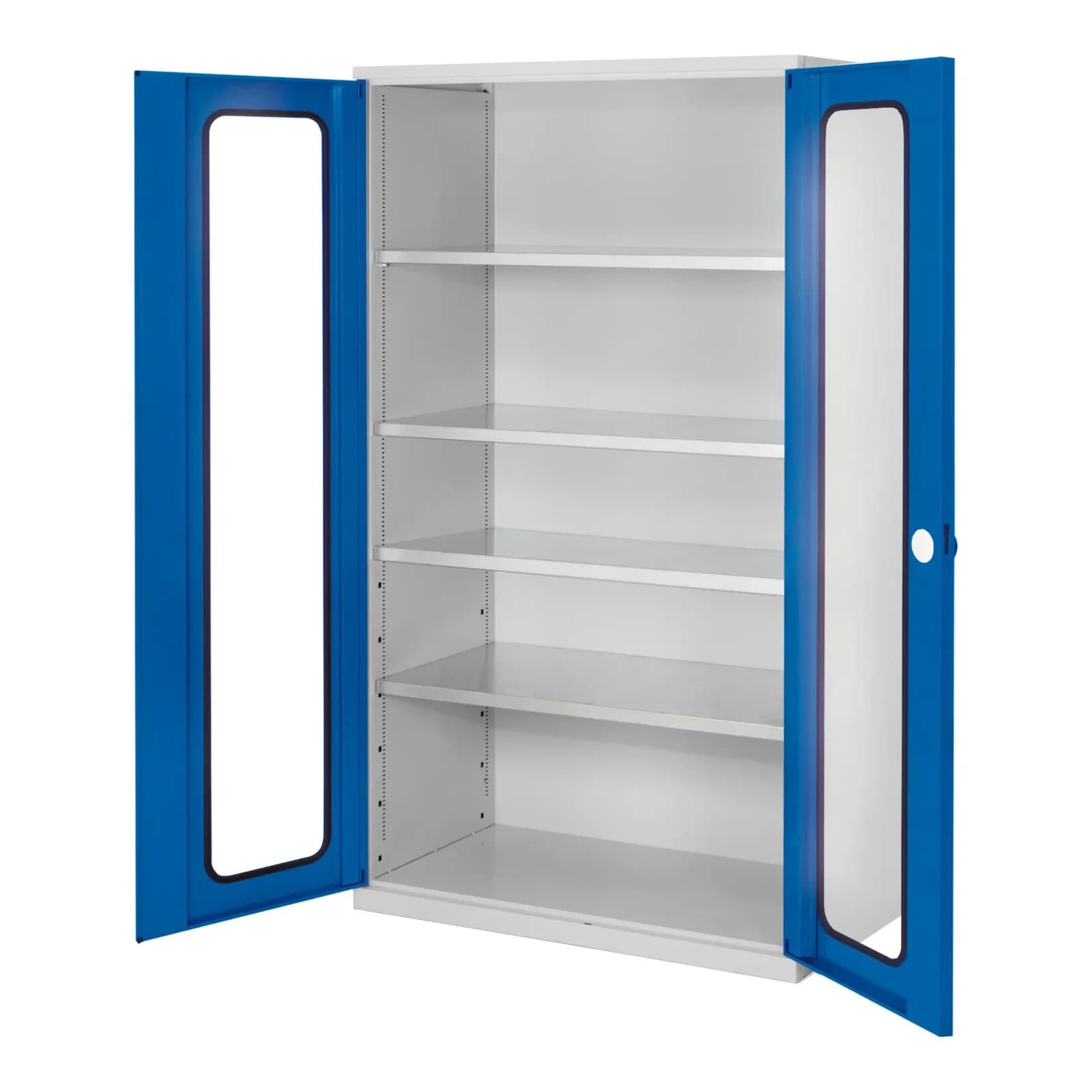 Kappes Großvolumenschrank RasterPlan RAL 7035/5010 Sichtfenster