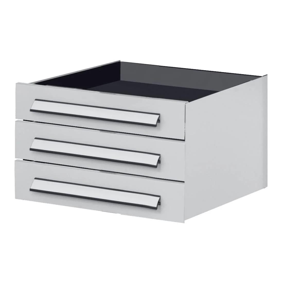 Kappes Schubladenblock dreifach B500 mm RAL 7035 für mobile Arbeitsstation