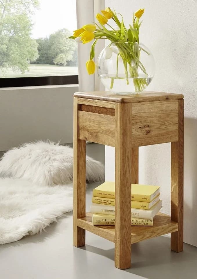 Main Möbel Blumentisch Wildeiche massiv "Bayreuth" - Bild 3
