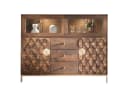 Main Möbel Highboard Assuan Mango Holz Metall Gold Bild 2