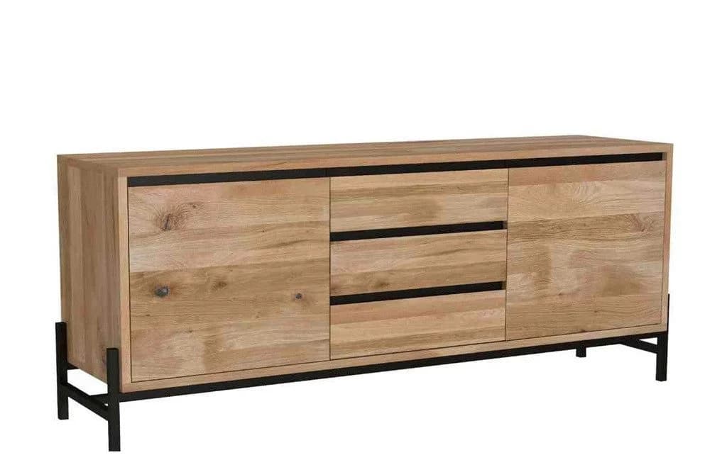 Main Möbel Sideboard Veneza Wildeiche & Metall schwarz - Bild 2