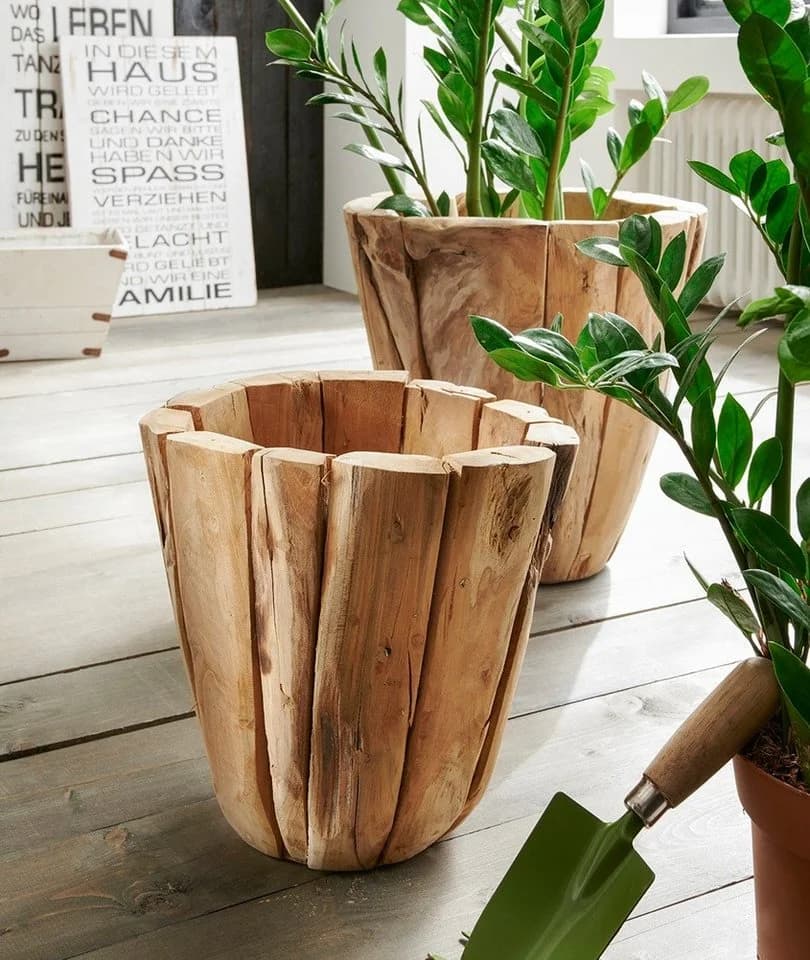 Main Möbel Blumentopf Deko-Holztopf 60cm Rustic Teak