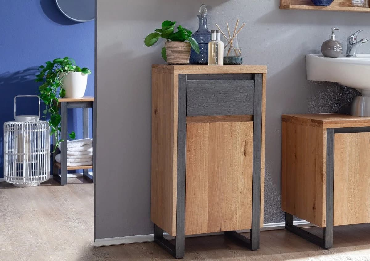 Main Möbel Badunterschrank Taipeh Wildeiche massiv 45x85cm - Bild 2