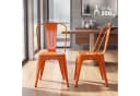 CLP Stapelstuhl Benedikt Orange Metall Industrial Design Bild 4
