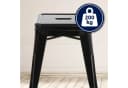 CLP Sitzhocker Armin Stapelbar Schwarz Metall Bild 5