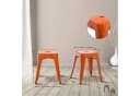 CLP Sitzhocker Armin Orange stapelbar Metall Bild 1