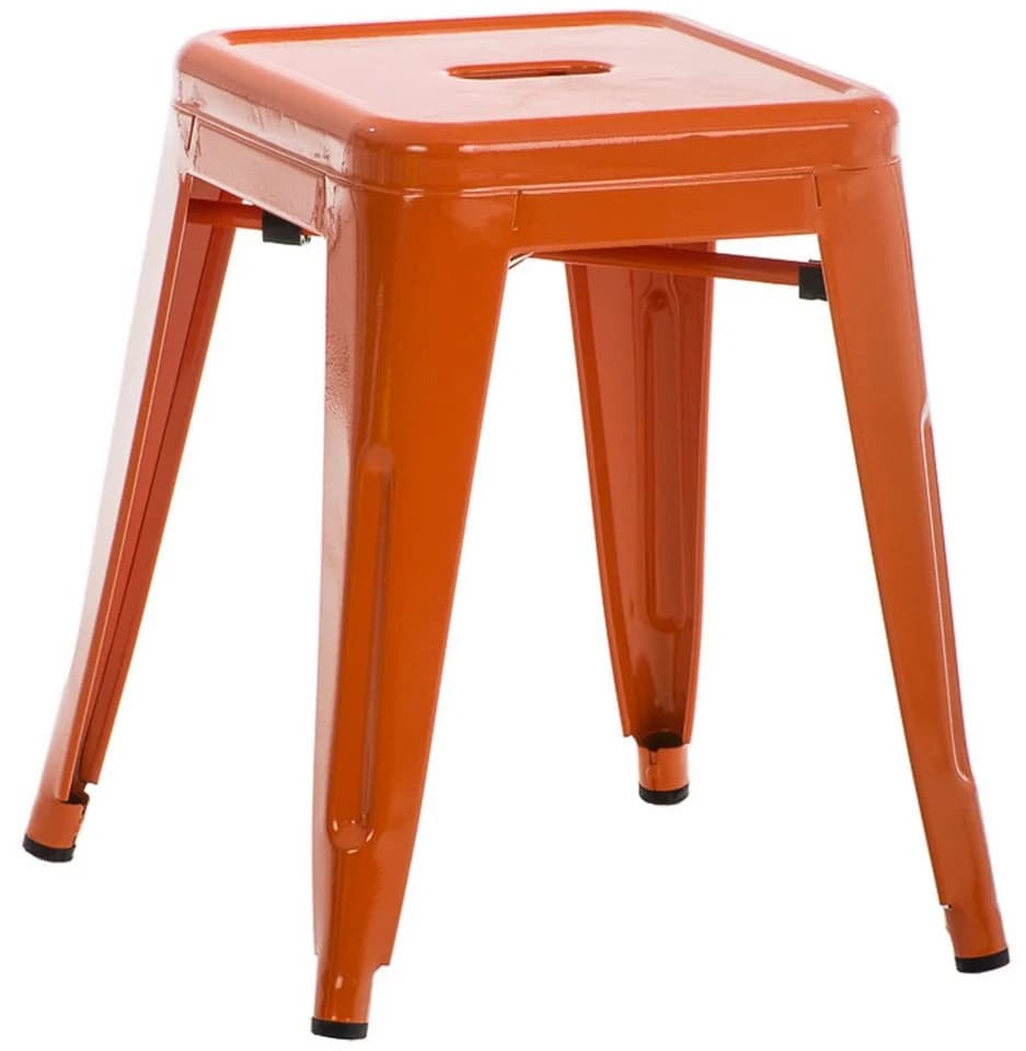 CLP Sitzhocker Armin Orange stapelbar Metall - Bild 2
