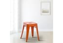 CLP Sitzhocker Armin Orange stapelbar Metall Bild 3