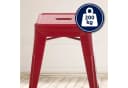 CLP Sitzhocker Armin Rot Stapelbar Metall Bild 5