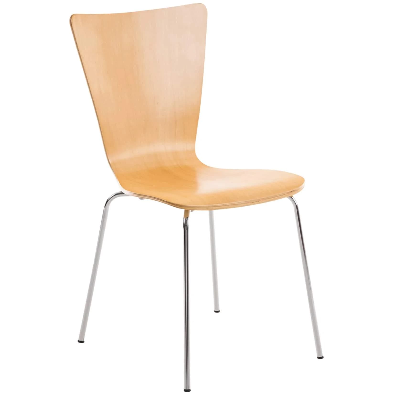 CLP Stapelstuhl Aaron I Ergonomisch Geformter Konferenzstuhl Mit Holzsitz