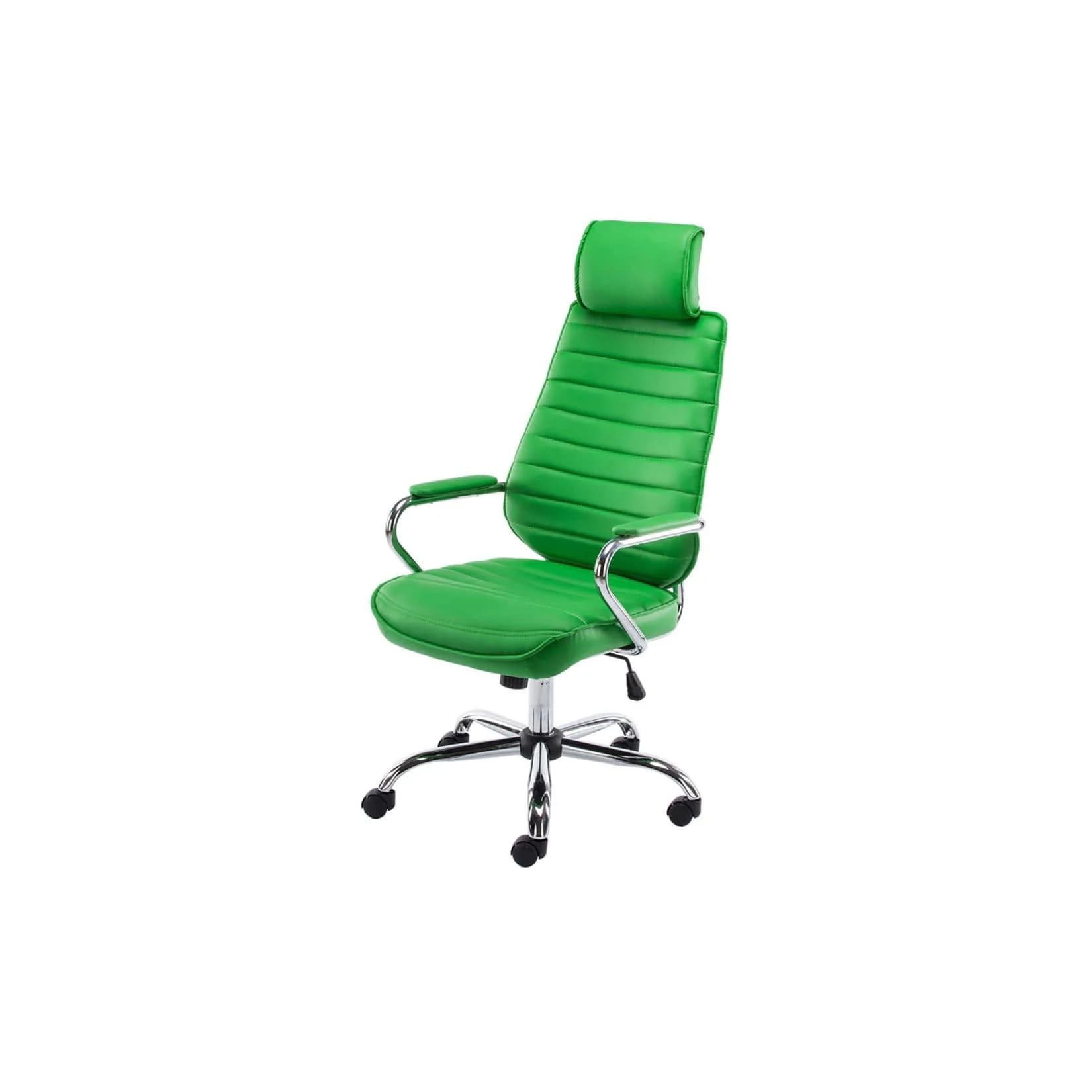 CLP Bürostuhl Rako Ergonomisch Kunstleder Höhenverstellbar mit Kopfstütze