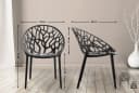 CLP Gartenstuhl Hope 2er Set Schwarz Stapelbar Wetterfest Bild 2