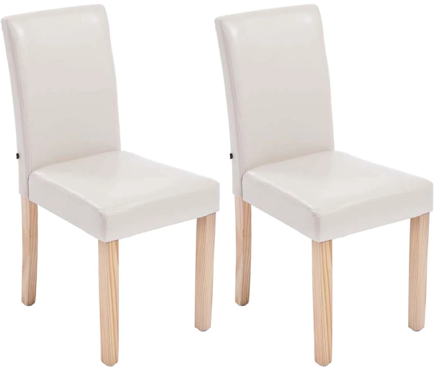CLP Esszimmerstuhl Ina 2er Set Kunstleder Beige