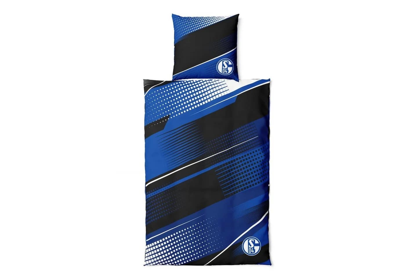 FC Schalke 04 Bettwäsche Set Schwarz Blau 135x200 cm