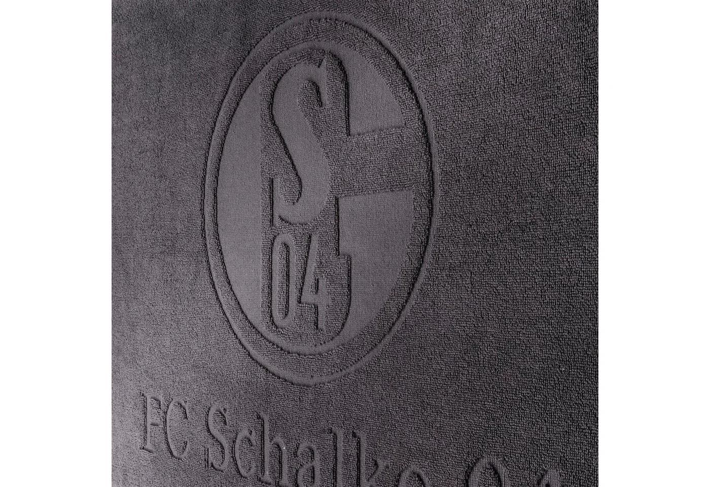 FC Schalke 04 Duschmatte Badematte Anthra 50 x 75 cm, 100% Baumwolle