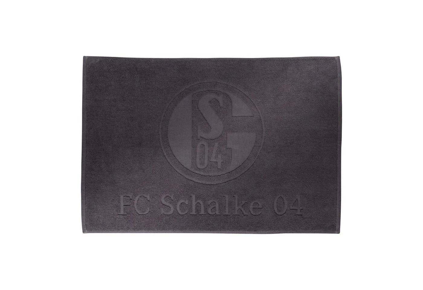 FC Schalke 04 Duschmatte Badematte Anthra 50 x 75 cm, 100% Baumwolle - Bild 2