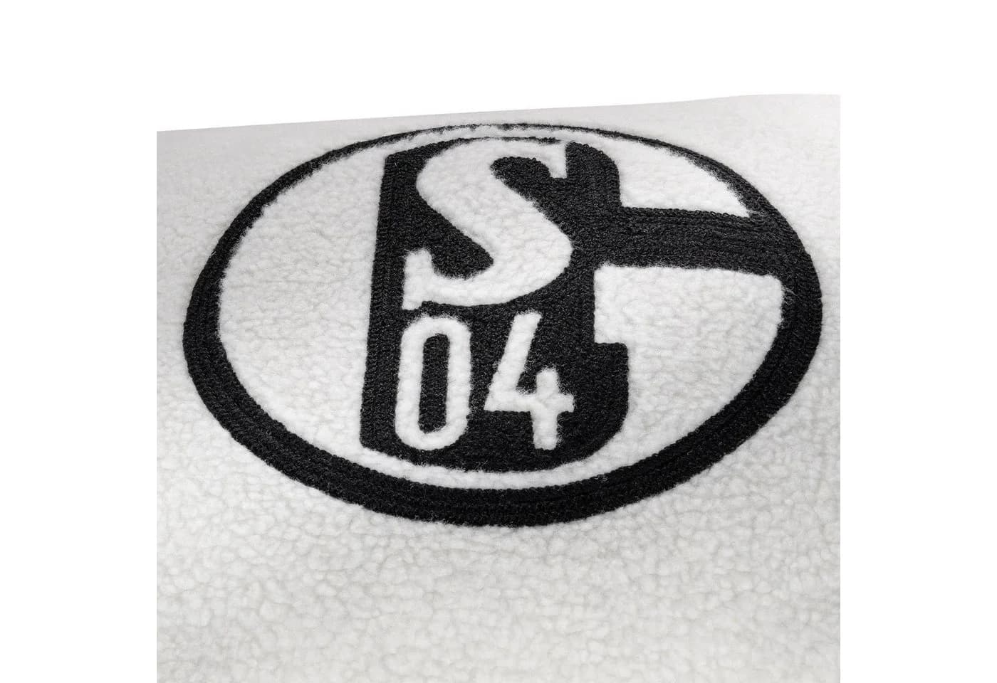 FC Schalke 04 Dekokissen Schafoptik Beige Schwarz 45x45 cm