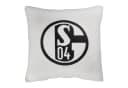 FC Schalke 04 Dekokissen Schafoptik Beige Schwarz 45x45 cm Bild 2