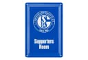 FC Schalke 04 Metallschild Blechschild Supporters Room Blau/Weiß Bild 2