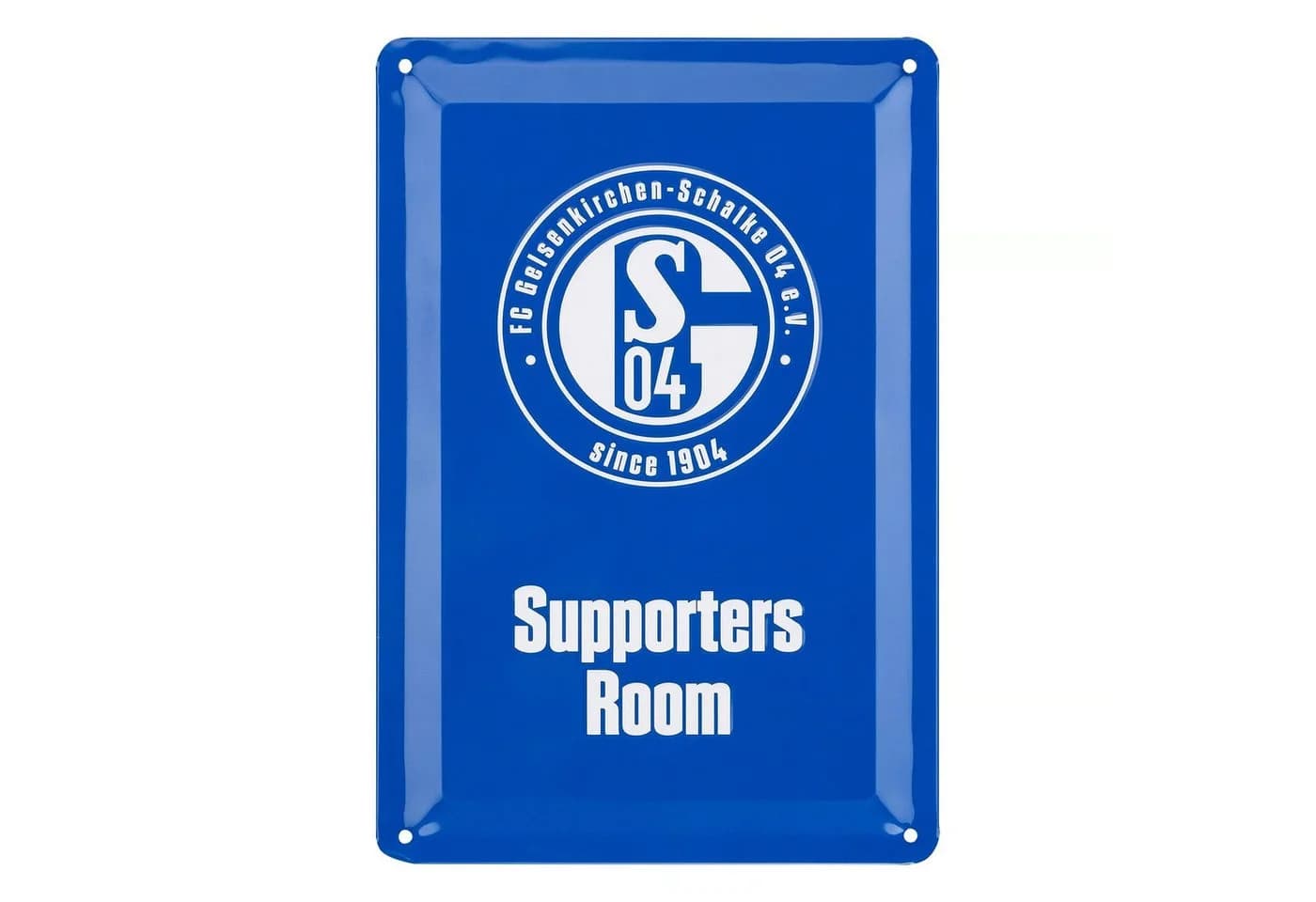 FC Schalke 04 Metallschild Blechschild Supporters Room Blau/Weiß - Bild 2
