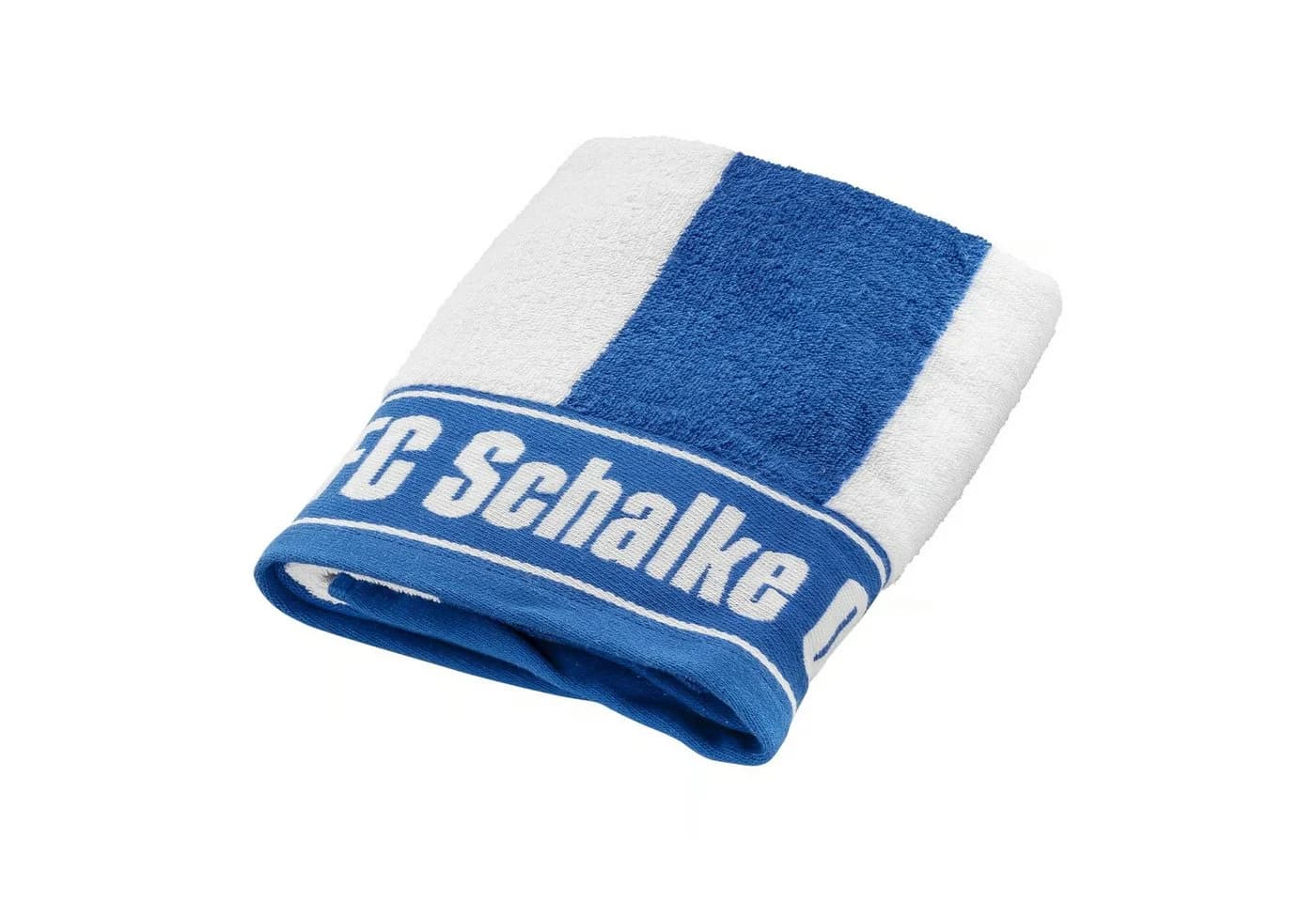FC Schalke 04 Handtuch Blockstreifen Blau/Weiß - Bild 2